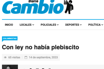 Diario Cambio: 14 de setiembre de 2023